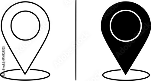 Transparent PNG available
ofvs267 OutlineFilledVectorSign ofvs - map marker vector icon . location pin sign . travel destination . place logo . isolated transparent . outline and filled version . AI 1