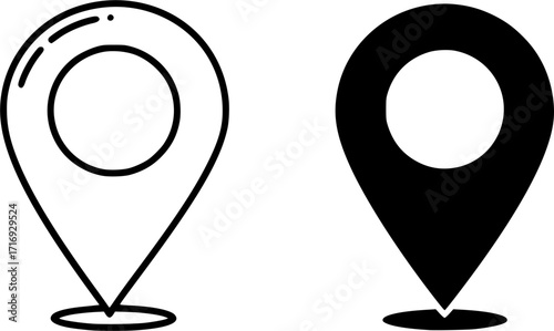 Transparent PNG available
ofvs267 OutlineFilledVectorSign ofvs - map marker vector icon . location pin sign . travel destination . place logo . isolated transparent . outline and filled version . AI 1