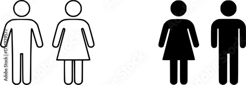 Transparent PNG available
ofvs311 OutlineFilledVectorSign ofvs - toilet vector icon . wc - woman man sign . restroom . isolated transparent . black outline and filled version . AI 10 / EPS 10 / PNG . 