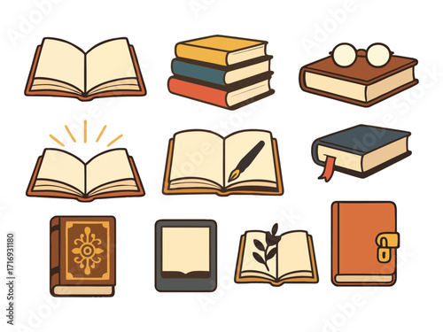 various kinds of books arranged neatly