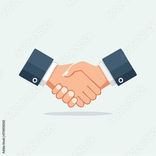 Poignée de mains, accord, collaboration, contractualisation, entente, isolé, fond blanc