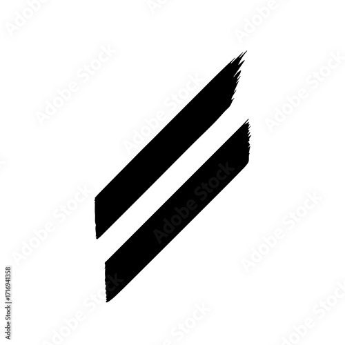 Black Brush Stroke Parallel Lines