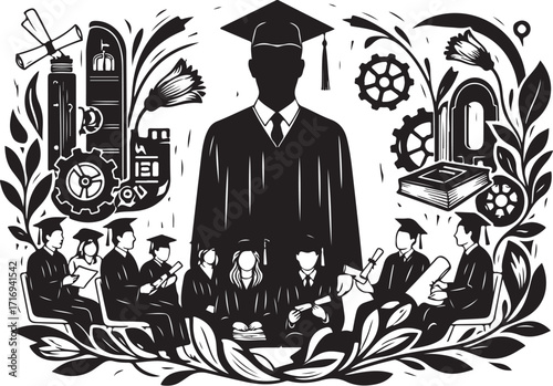 Graduation ceremony students celebrate achievement