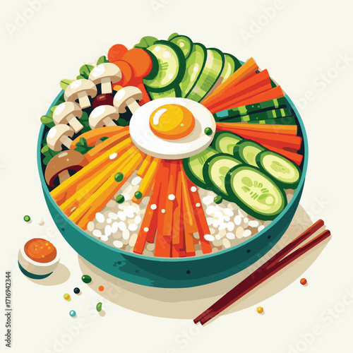 bibimbap, food, asian, delicious, cuisine, dinner, healthy, vegetable, meal, korean food, bowl, cooking, gourmet, egg, korean, rice, beef, lunch, meat, spicy, fresh, carrot, dish, traditional, sauce, 