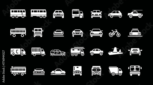 Collection of Transportation Icons.