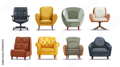Collection of various chairs and armchairs.