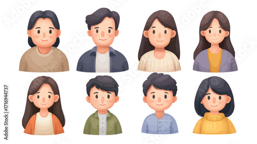 Diverse group of young adults and children.