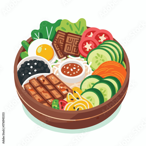 bibimbap, food, asian, delicious, cuisine, dinner, healthy, vegetable, meal, korean food, bowl, cooking, gourmet, egg, korean, rice, beef, lunch, meat, spicy, fresh, carrot, dish, traditional, sauce, 