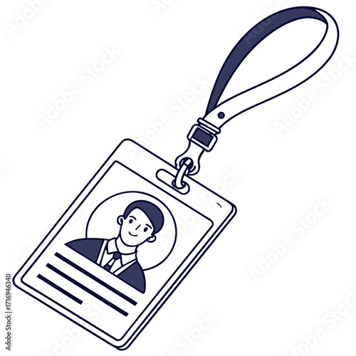 Professional ID badge featuring a smiling businessman, ready for access, security, and identification needs in any corporate setting.