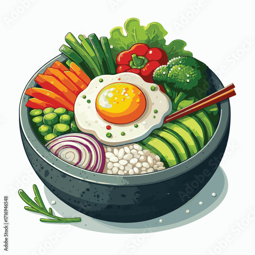 bibimbap, food, asian, delicious, cuisine, dinner, healthy, vegetable, meal, korean food, bowl, cooking, gourmet, egg, korean, rice, beef, lunch, meat, spicy, fresh, carrot, dish, traditional, sauce, 