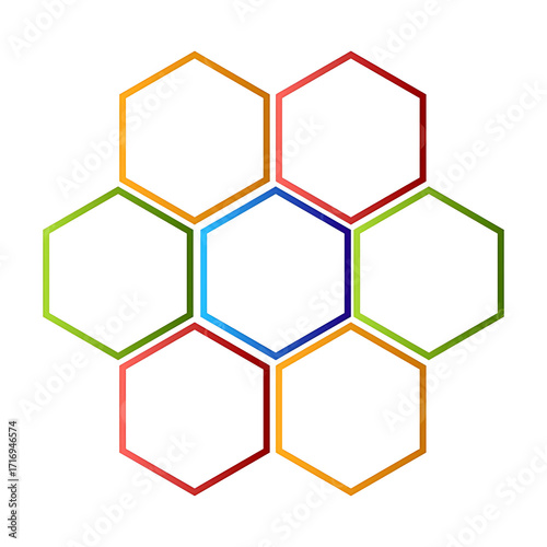 A Colorful Hexagon Diagram for Data Visualization and Creative Design Concepts Free Download A Colorful Hexagon Diagram for Data Visualization and Creative Design Concepts - GFXLoad