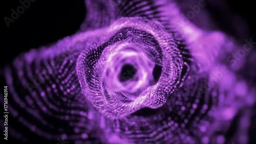 Purple Particles Swirl Abstract Tunnel Animation