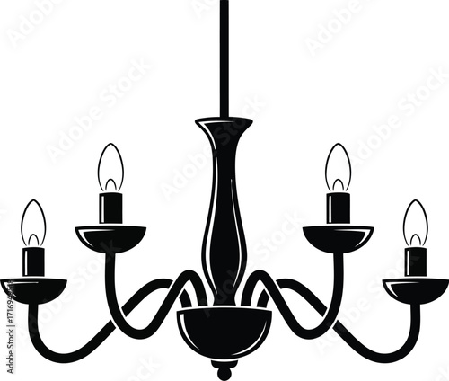 Elegant chandelier with five lights in a classic design casting a soft glow in a luxurious interior space for a sophisticated and timeless ambiance