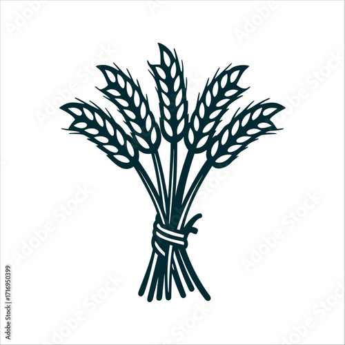Sheaf of Wheat Icon Graphic Illustration Sydney Royal Easter Show Sheaf of wheat with three overlapping stalks golden yellow