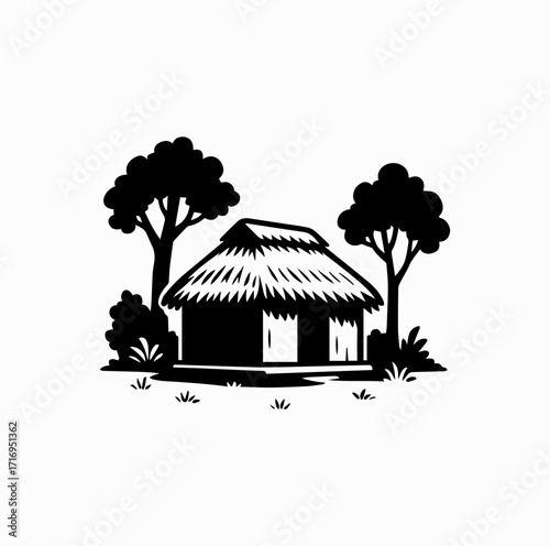 Valmiki Ashram Silhouette – Forest Hut of Ramayana