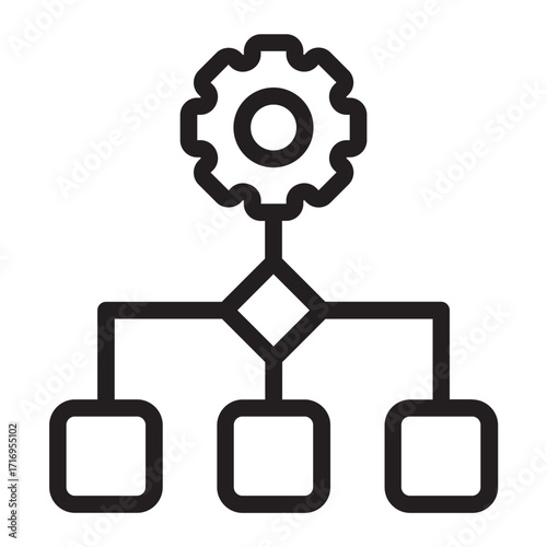 Workflow hierarchy automation icon.