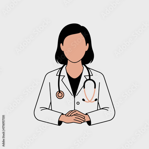 Doctor Icon Vector – Medical Professional, Healthcare Worker, Physician, Hospital Staff Illustration