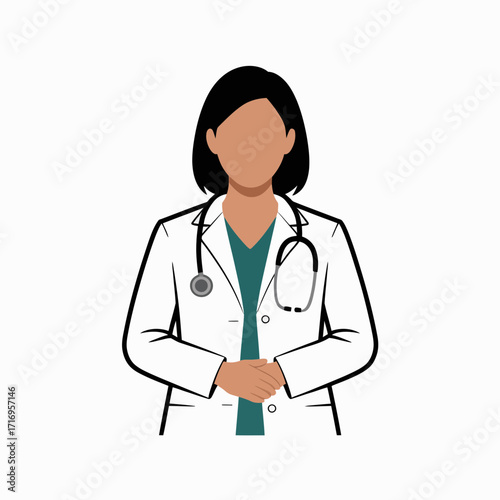 Doctor Icon Vector – Medical Professional, Healthcare Worker, Physician, Hospital Staff Illustration