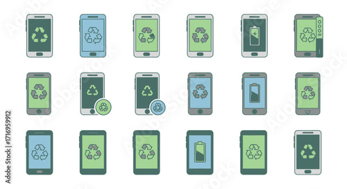 Recycling Mobile Phones EcoFriendly Technology Sustainable Disposal.