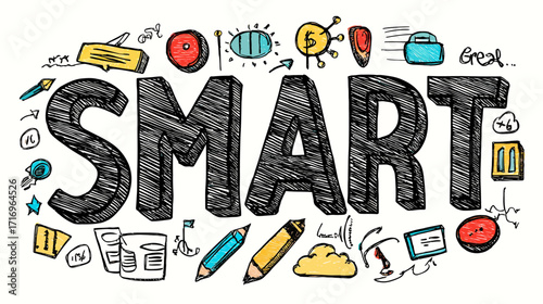 The word SMART in bold, large, hand-drawn letters.