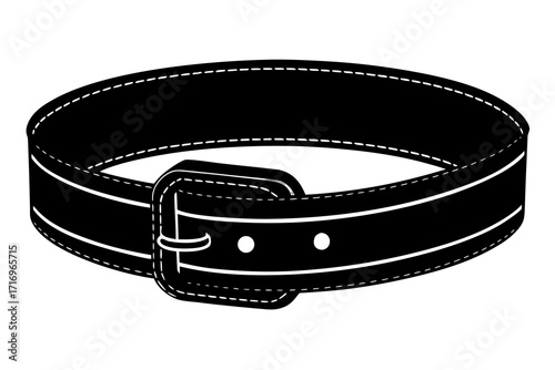 Vector art of silhouette of a leather belt, vector illustration