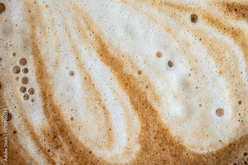 Foto Full frame shot of the surface of hot latte coffee
