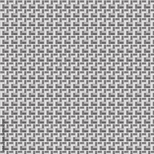 Modern Geometric Woven Pattern in Gray and White,
Seamless Silver and White Abstract Grid Texture