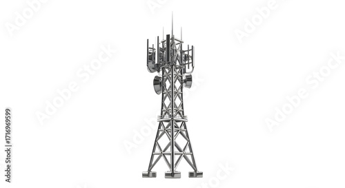 Telecommunications Tower Metal Structure Tall Modern Communication Antenna