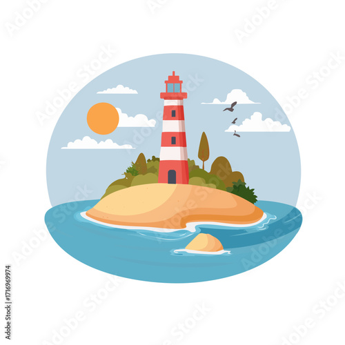 lighthouse on the island