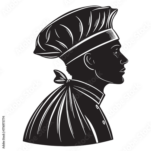 Black cling wrap item Silhouette Vector, High Quality Illustration on White Background