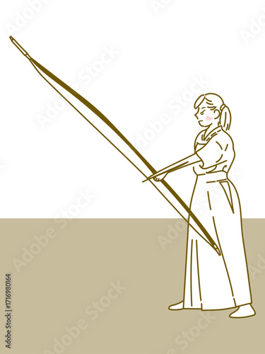 イラスト　部活　女性