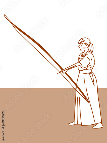 イラスト　部活　女性