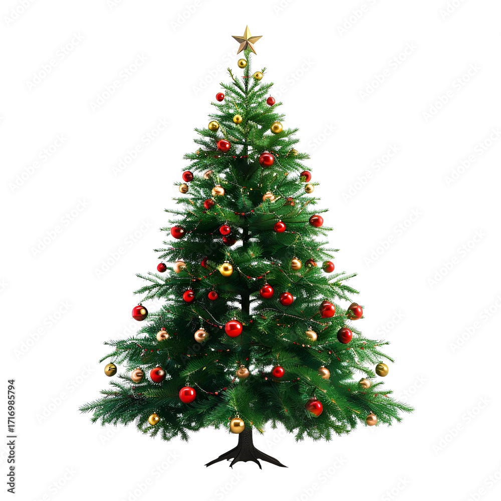 Fototapeta premium decorated christmas tree
