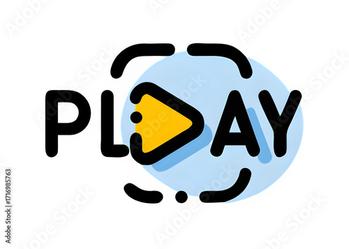 Play Button Icon Simple and Modern Design for Videos and Media