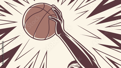 Basketball player shooting a ball in the air.
