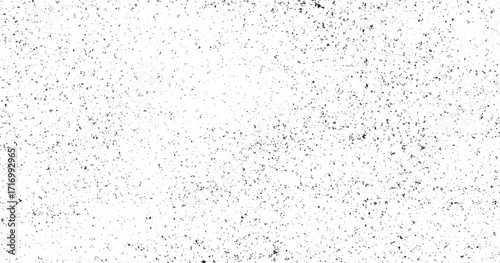 Dirty or dust film grain speck grit grunge overlay on Texture white with black noise. Speckled chaotic background with scratches and dots.