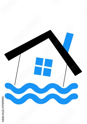 house icon on blue