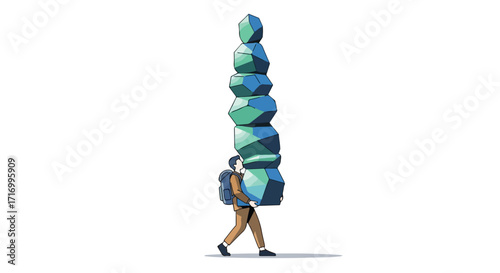 The Weight of Responsibility: A Conceptual Illustration of Burden and Obligation