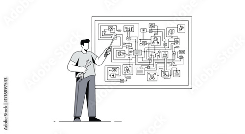 Technical repair analysis: Schematic board inspection for equipment engineering and maintenance with specialized tools for circuit troubleshooting