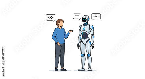 Futuristic conversation: Exploring human-robot communication challenges and misunderstandings between man and robot with artificial intelligence