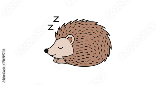 Dreamy Daze: A Whimsical Hedgehog Drifting into Slumber Amidst a Sea of Tranquility and Peacefulness