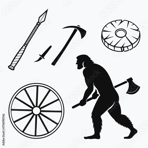 Ancient Inventions and Primitive Tools Collection spear