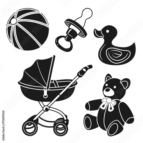 Baby Toys and Gear Silhouette Assortment stroller carriage