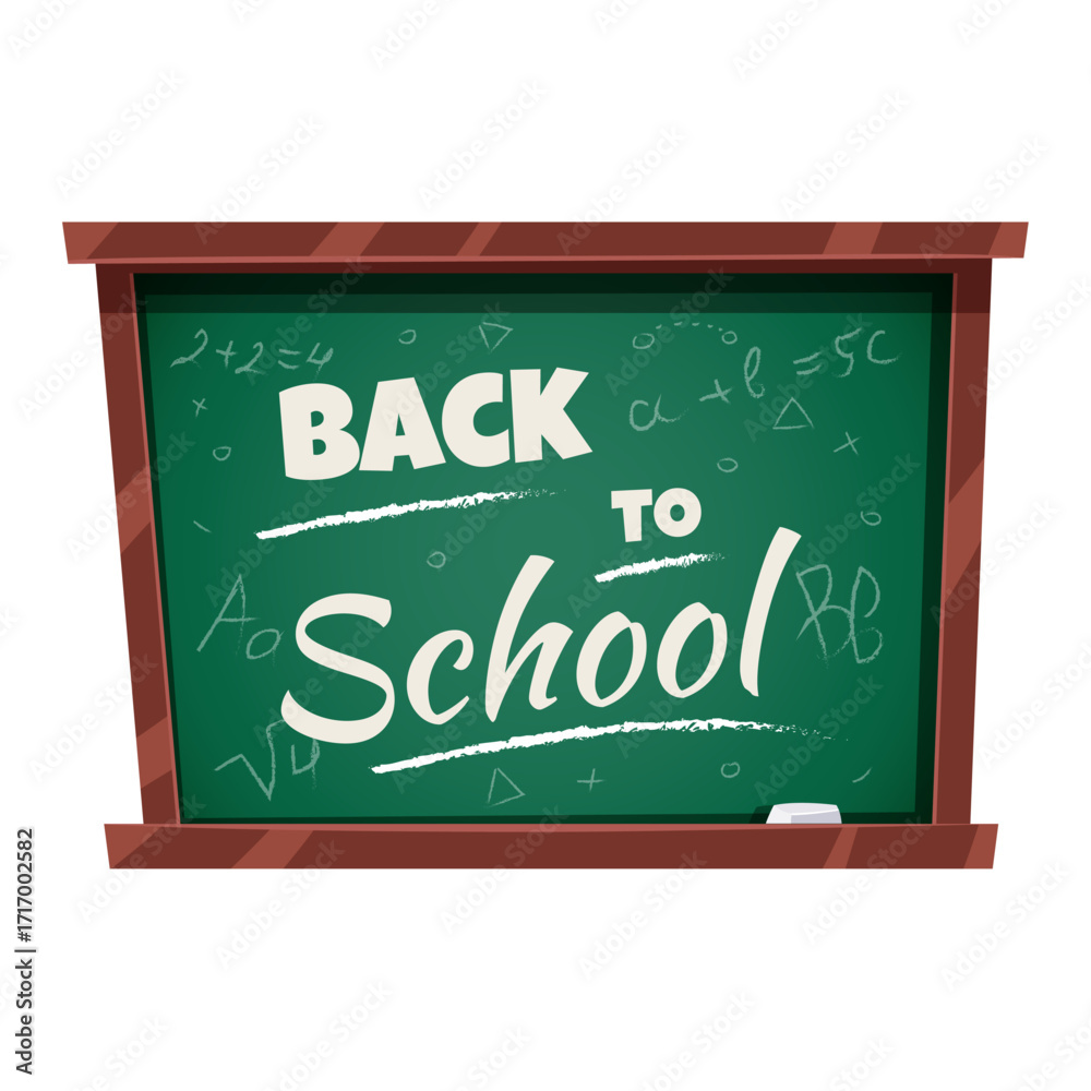 Obraz premium Vibrant green chalkboard with important academic season message for students