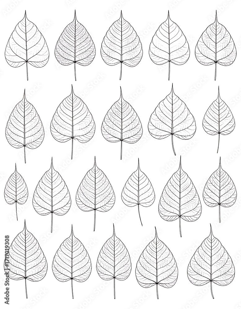 Fototapeta premium Beautiful Botanical Leaf Patterns.