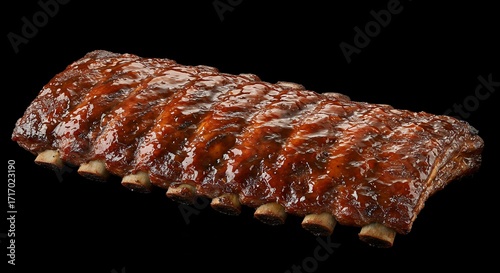 Delicious glazed bbq ribs