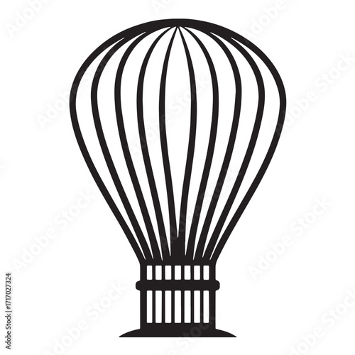 Black cooling rack Silhouette Vector, High Quality Illustration on White Background