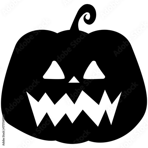 halloween pumpkin face silhouette illustration vector decoration 