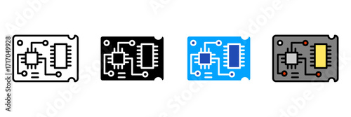  electronic components Icon Set Multiple Style Collection. Power Supply, Circuit Board, Microcontroller, Resistor, Capacitor, Diode, Transistor, Sensor, Relay, Transformer, Motor, Generator, Battery, 