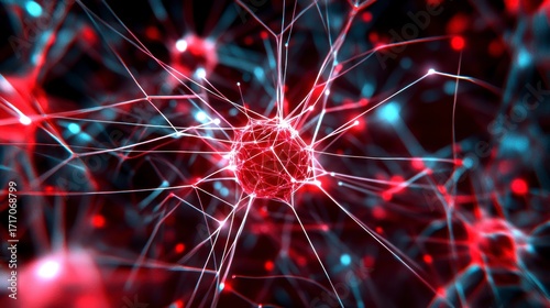 Abstract communication with connecting dots and lines background.